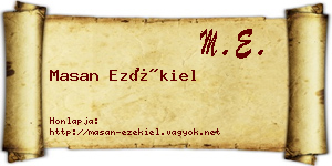 Masan Ezékiel névjegykártya